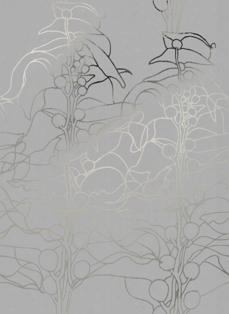 Sample Kelp Forest Wallpaper In Fog Grey By Audrey Tommassini