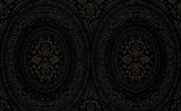 Sample Lace Circles Wallpaper In Black And Metallic Design By Seabrook Wallcoverings