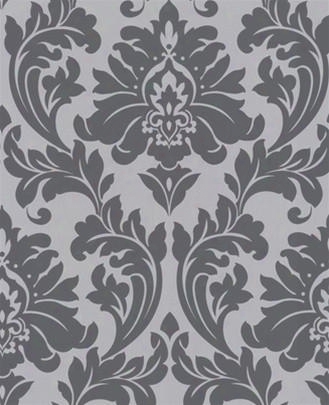 Sample Majestic Gray Damask Wallpaper By Graham And Brown