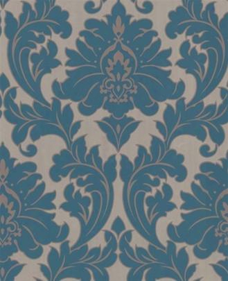 Sample Majestic Green & Gold Damask Wallpaper By Graham And Brown