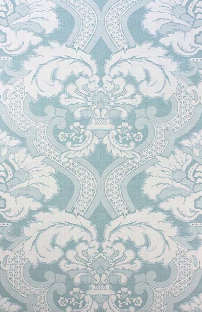 Sample Meredith Wallpaper In Aqua By Nina Campbell For Osborne & Little