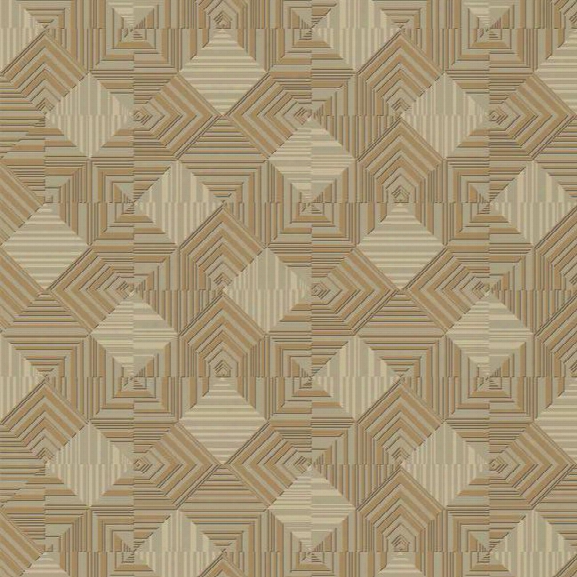 Sample Navajo Wallpaper In Gold And Grey By Antonina Vella For York Wallcoverings