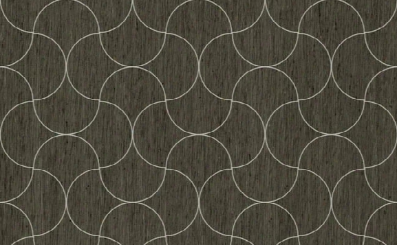 Sample Of Abstract Design Damask In Black And White - Seabrook Designs