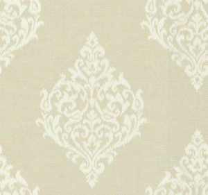 Sample Of Ikat Medallion Wallpaper In Beige From The Villa Vecchia Collection