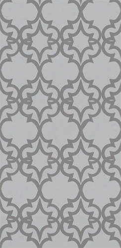 Sample Of Painted Gate Wallpaper In Grey And Slate - Kreme