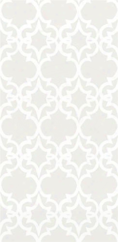 Sample Of Painted Gate Wallpaper In White And Ivory - Kreme