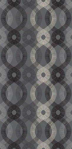 Sample Of Spiro Wallpaper In Charcoal And Multi - Kreme