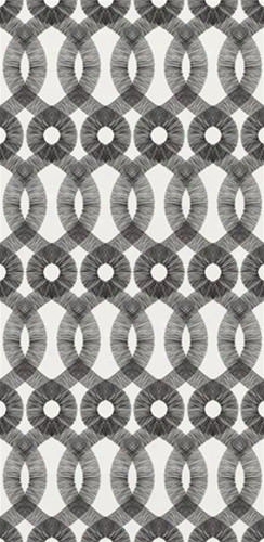 Sample Of Spiro Wallpaper In Off White And Black - Kreme