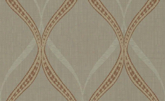 Sample Ogee Wallpaper In Metallic And Browns Design By Seabrook Wallcoverings