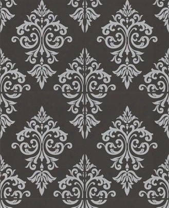 Sample Pallade Wallpaper In Black And Silver By Graham And Brown