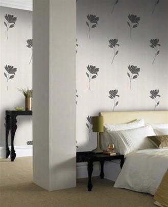 Sample Simplicity Wallpaper In Black & White By Graham And Brown