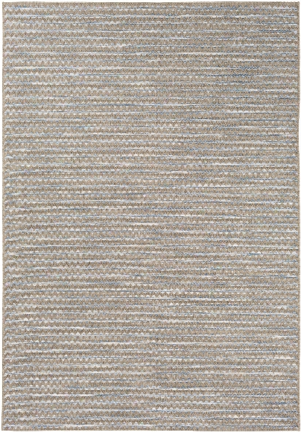 Santa Cruz Outdoor Rug In Sky Blue & Taupe Design By Surya