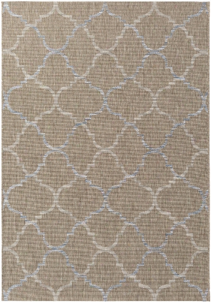 Santa Cruz Outdoor Rug In Taupe & Khaki Designb Y Surya