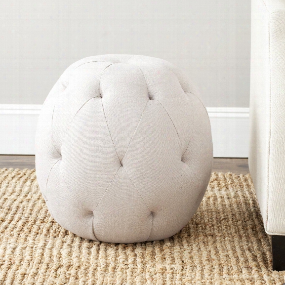 Santiago Ottoman In Taupe Design By Safavieh