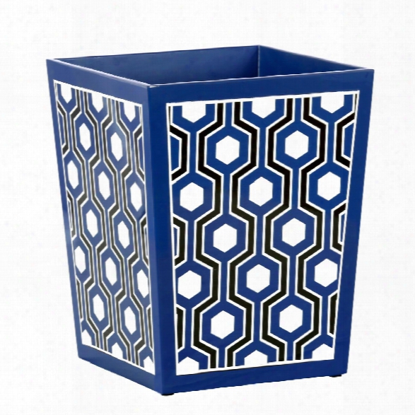 Sasoon Waste Basket In Blue Design By Bungalow 5
