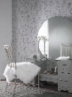 Barely There Wallpaper in Silver and Black design by York Wallcoverings