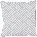 Basketweave 20" Outdoor Pillow in Light Grey & White design by Surya