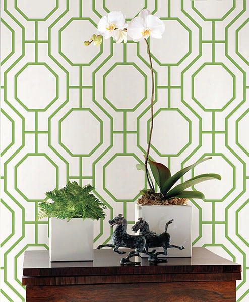 Circuit Green Modern Ironwork Wallpaper From The Symetrie Collection By Brewster Home Fashions