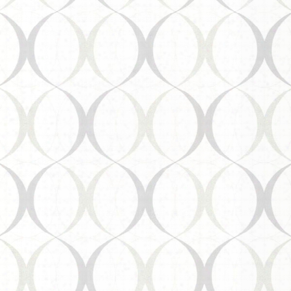 Circulate White Retro Orb Wallpaper Design By Brewster Home Fashions