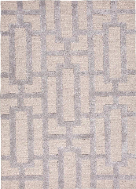 City Collection Dallas Rug In Silver Gray & Medium Gray Design By Jaipur