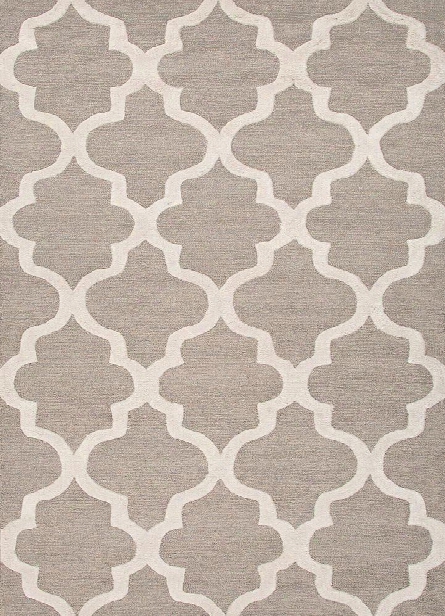 City Collection Miami Rug In Medium Gray & White Design By Jaipur