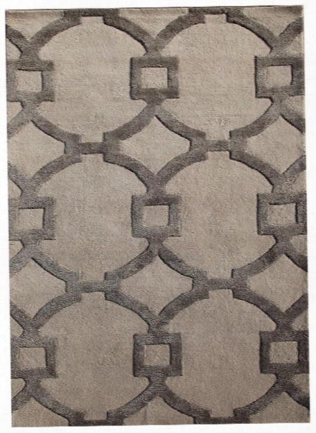 City Collection Regency Rug In Antique White & Charcoal Slate Design By Jaipur