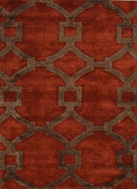 City Collection Regency Rug In Red Oxide Design By Jaipur