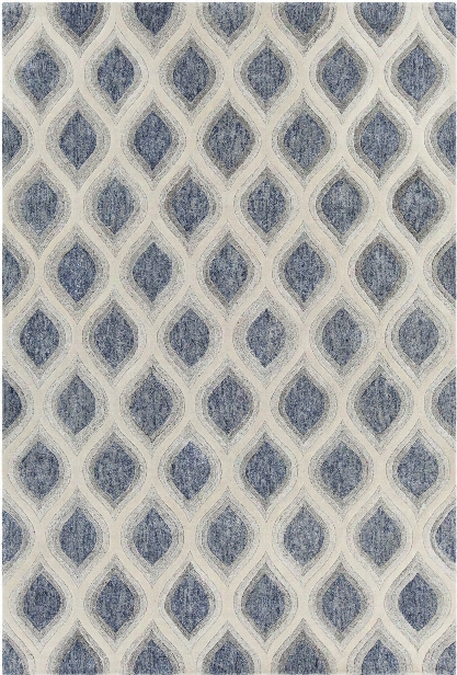 Clara Collection Hand-tufted Area Rug In Blue, Grey, & White Design By Chandra Rugs