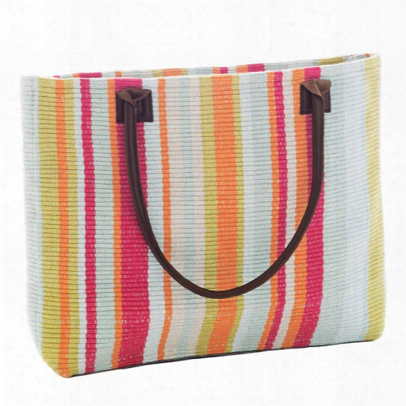 Clara Stripe Woven Cotton Tote Bag By Dash Albert