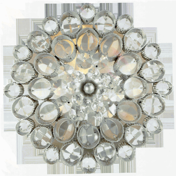 Cl Aret Round Sconce In Various Finkshes W/ Crystal Design By Aerin