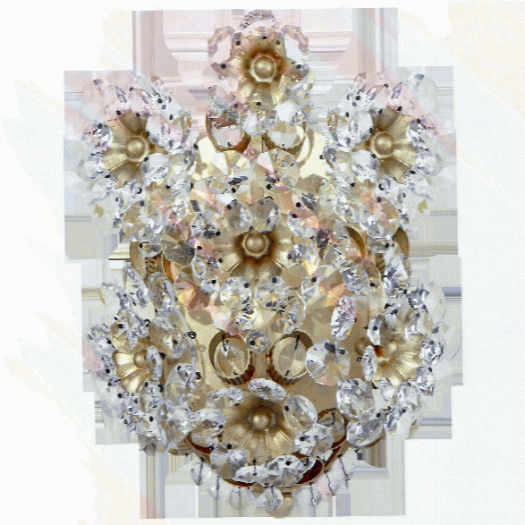 Claret Shield Sconce In Gild W/ Crystal Design By Aerin
