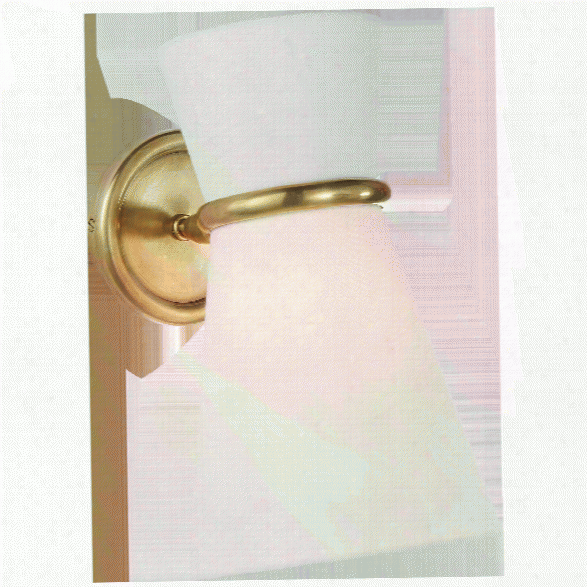 Clarkson Small Single Pivoting Sconce In Various Finishes W/ Linen Shade Design By Aerin