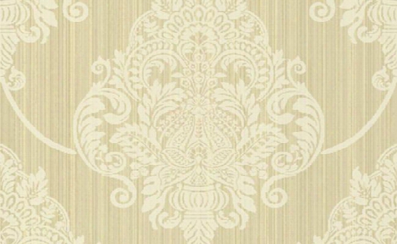 Classic Damask Waolpaper In Metallic And Browns Design By Seabrook Wallcoveings