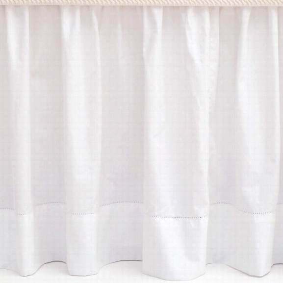 Classic Hemstitch White Bed Skirt Design By Pine Cone Hhill