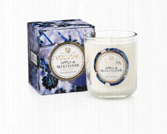 Classic Maison Candle In Apple & Blue Clover Design By Voluspa