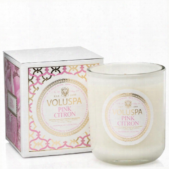 Classic Maion Candle In Pink Citron Design By Voluspa