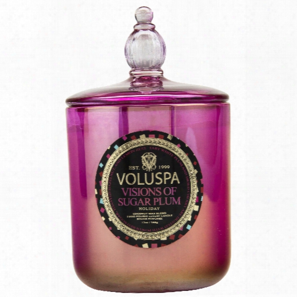 Classic Maison Candle In Visions Of Sugar Plum Design By Voluspa