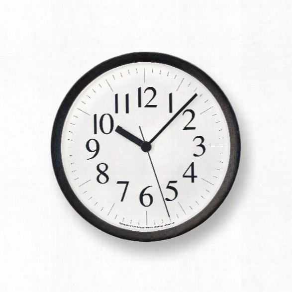 Clock B In Black Design By Lemnos