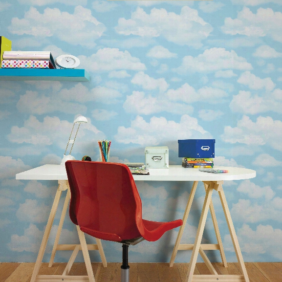 Cloud Nine Wallpaper In Blue From The Kids Collection By Graham & Brown