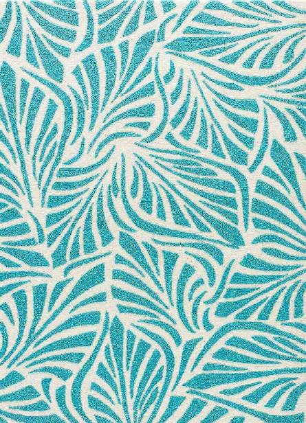 Coastal Lagoon Rug In Teal & Cloud Cream Design By Jaipur