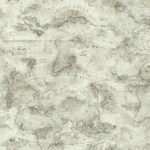 Coastal Map Wallpaper In Beige Design By York Wallcoverings