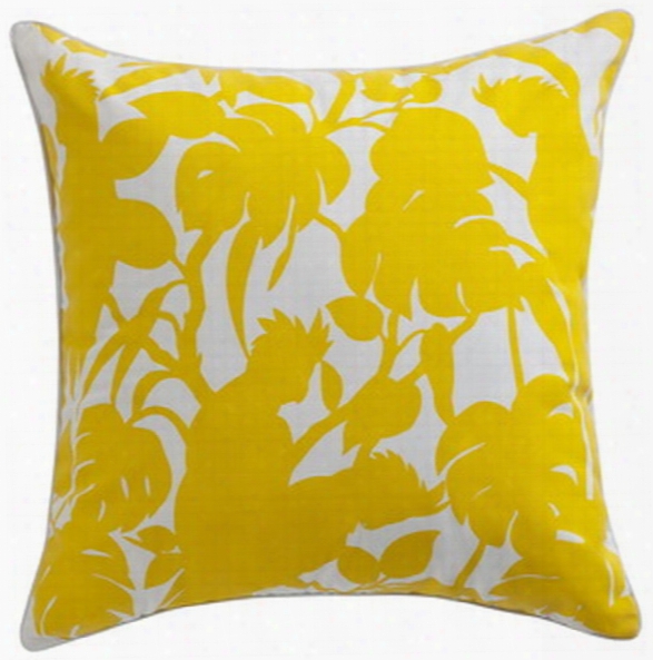 Cockatoos Yellow Pillow Design By Florence Broadhurst