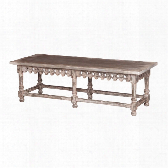Coffee Table/bench With Ornamental Apron Design By Burke Decor Home