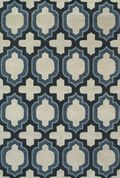 Colonnade Collection Hand Tufted Wool Area Rug In Blue By Bd Fine