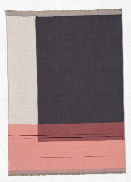 Color Block Throw In Rose Design By Ferm Living