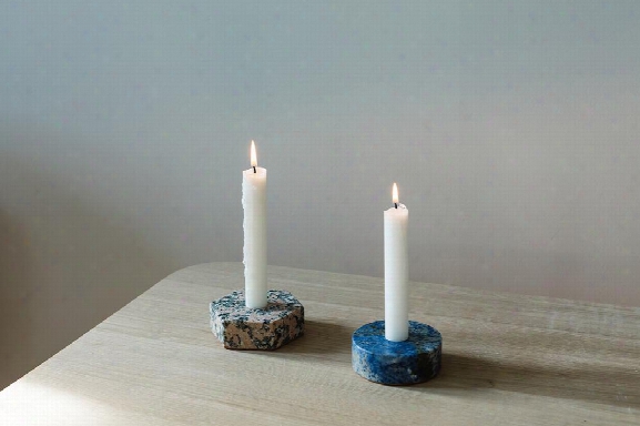 Colored Marble Candle Holder In Various Colors & Shapes By Fs Objects