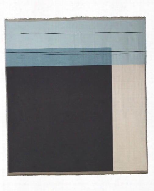 Colour Block Bed Cover In Dusty Blue Design By Ferm Living
