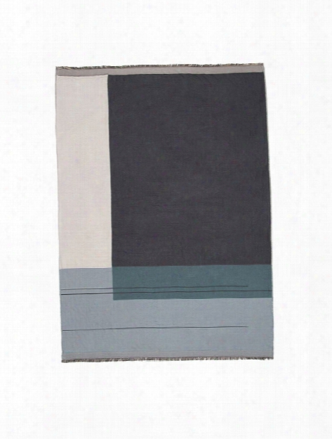 Colour Block Throw In Dusty Blue Design By Ferm Living
