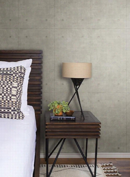 Concrete Wallpaper In Deep Grey From The Magnolia Home Collection By Joanna Gaines