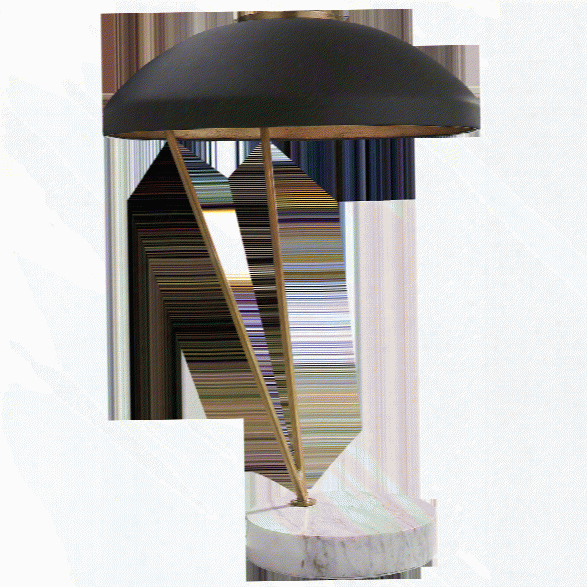 Coquette Table Lamp In Various Finishes W/ Black Shade Design By Kelly Wearstler